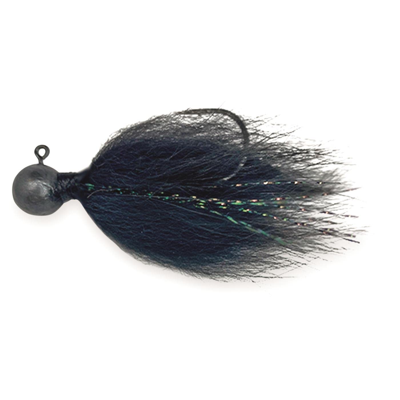 Rabid Baits Hair Jig, Bass Fishing Hair Jig for Freshwater Fishing for Smallmouth Bass, Walleye & More, Hook Black, 1/4oz (1 Bait)