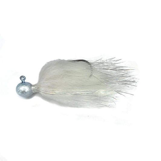 Rabid Baits Hair Jig Owner 1/0 Hook, 1/8oz, White, HJ8-905
