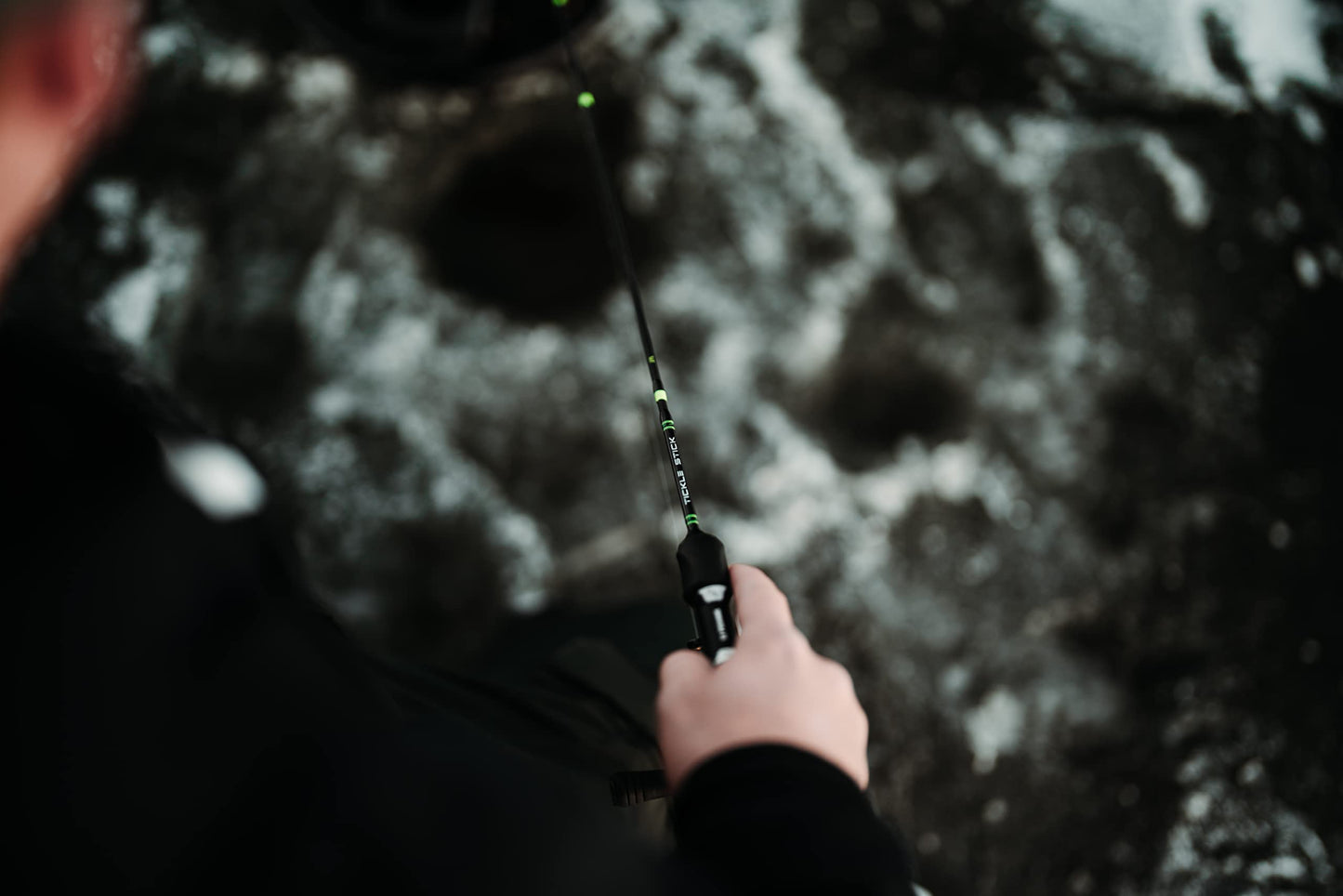 13 FISHING - Tickle Stick - Ice Fishing Rod - Gen 3-28" M (Medium) - 1/4-3/8 oz - PC2 Flat-Tip Blank with Larger Tip Guides - TS3-28M