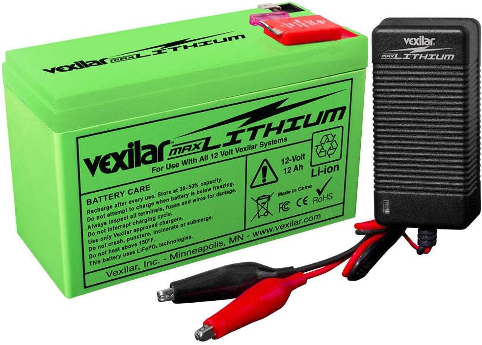 Vexilar 12 V 12Amp Max Lithium and 2.5 Amp Rapid Lithium Charger System Battery