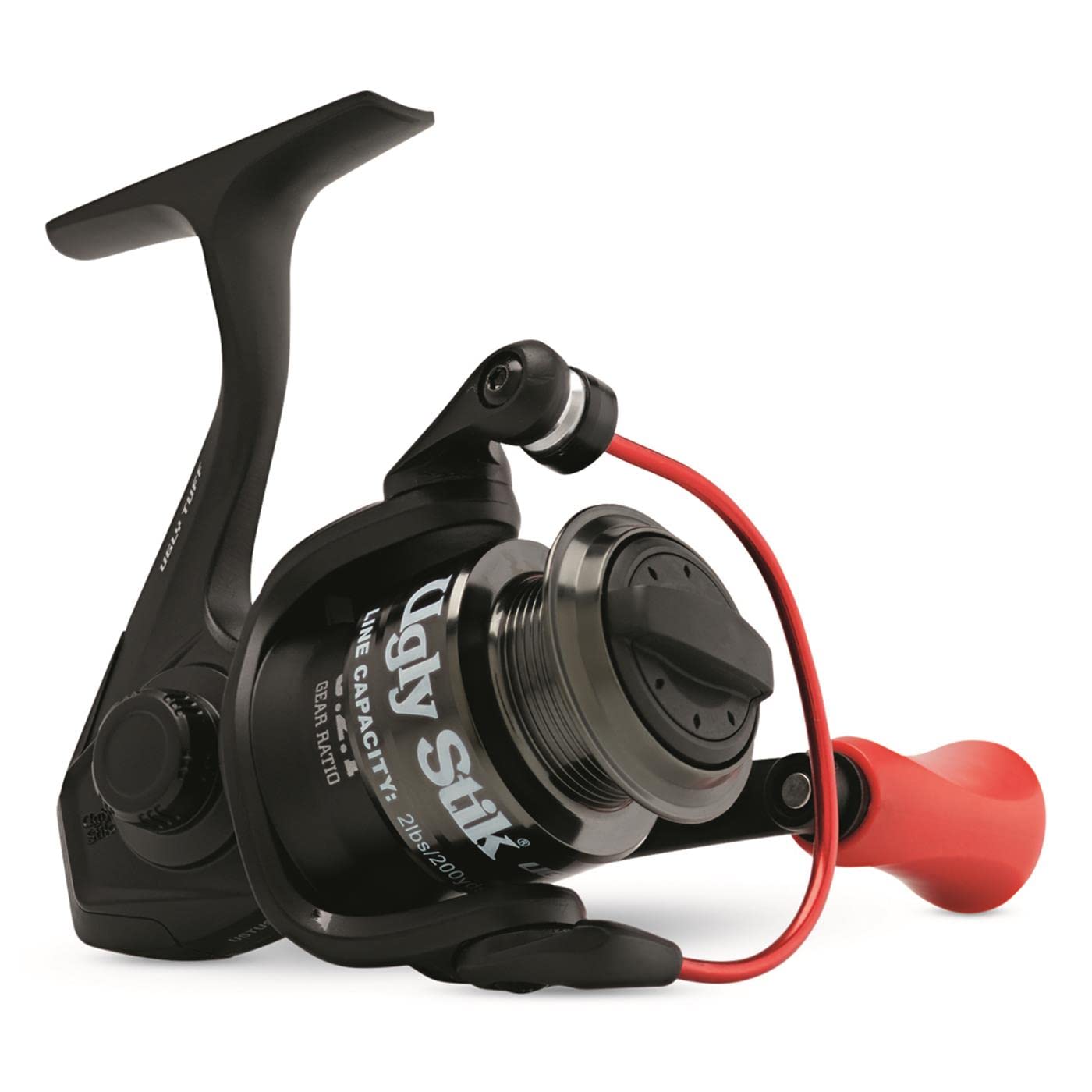 Ugly Stik Ugly Tuff Spinning Spinning Reel, Size 35, 5 Stainless Steel Ball Bearing System, Oil Felt Front Drag Drag, Max of 18lb | 8.1kg, Black