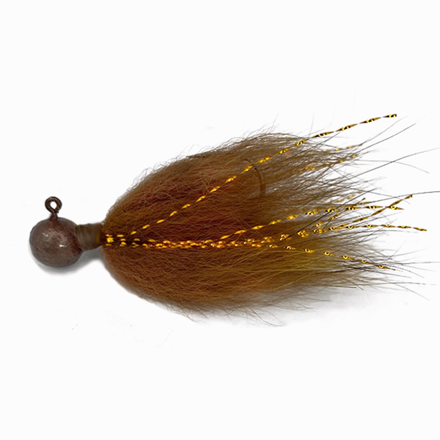 Rabid Baits Hair Jig, Bass Fishing Hair Jig for Freshwater Fishing for Smallmouth Bass, Walleye & More, Hook Brown, 1/8oz (1 Bait)