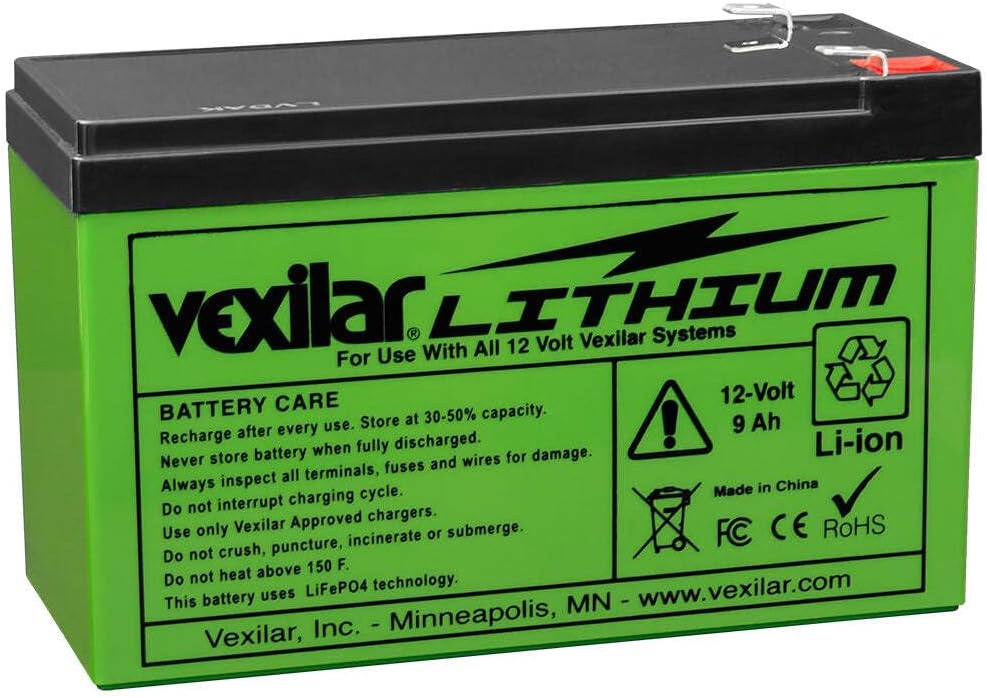 Vexilar V-100L 12 Volt / 9 amp Hour Lithium Battery