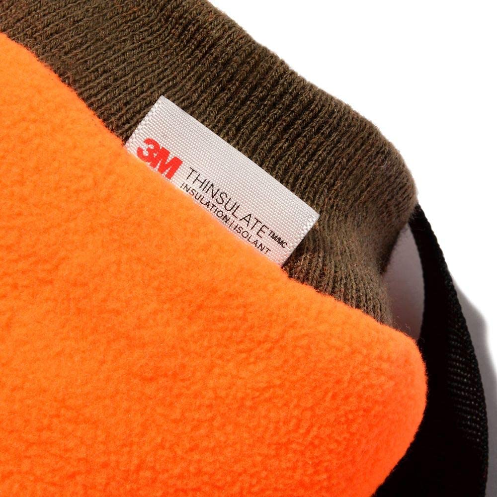 HOT SHOT Men’s Camo Razorback Reversible Fleece Hand Muff – Realtree Edge/Blaze Orange