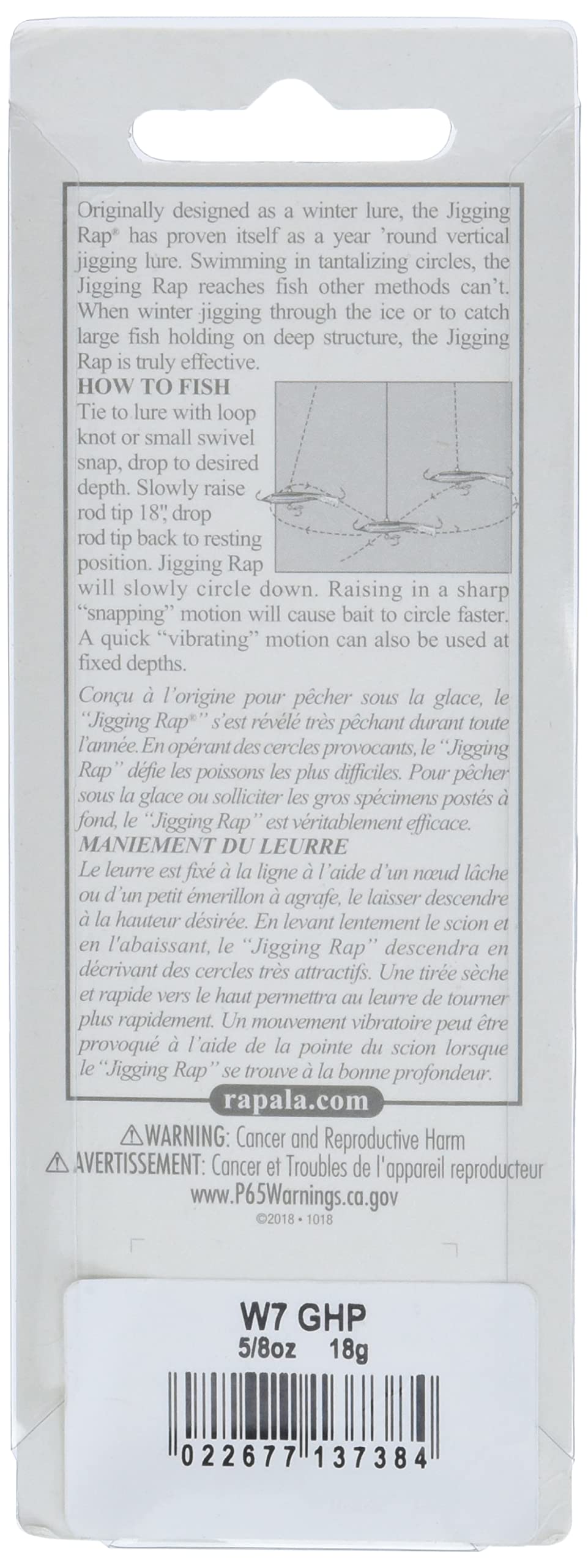 Rapala Jigging Rap 07 Fishing lure, 2.75-Inch, Glow Hot Perch