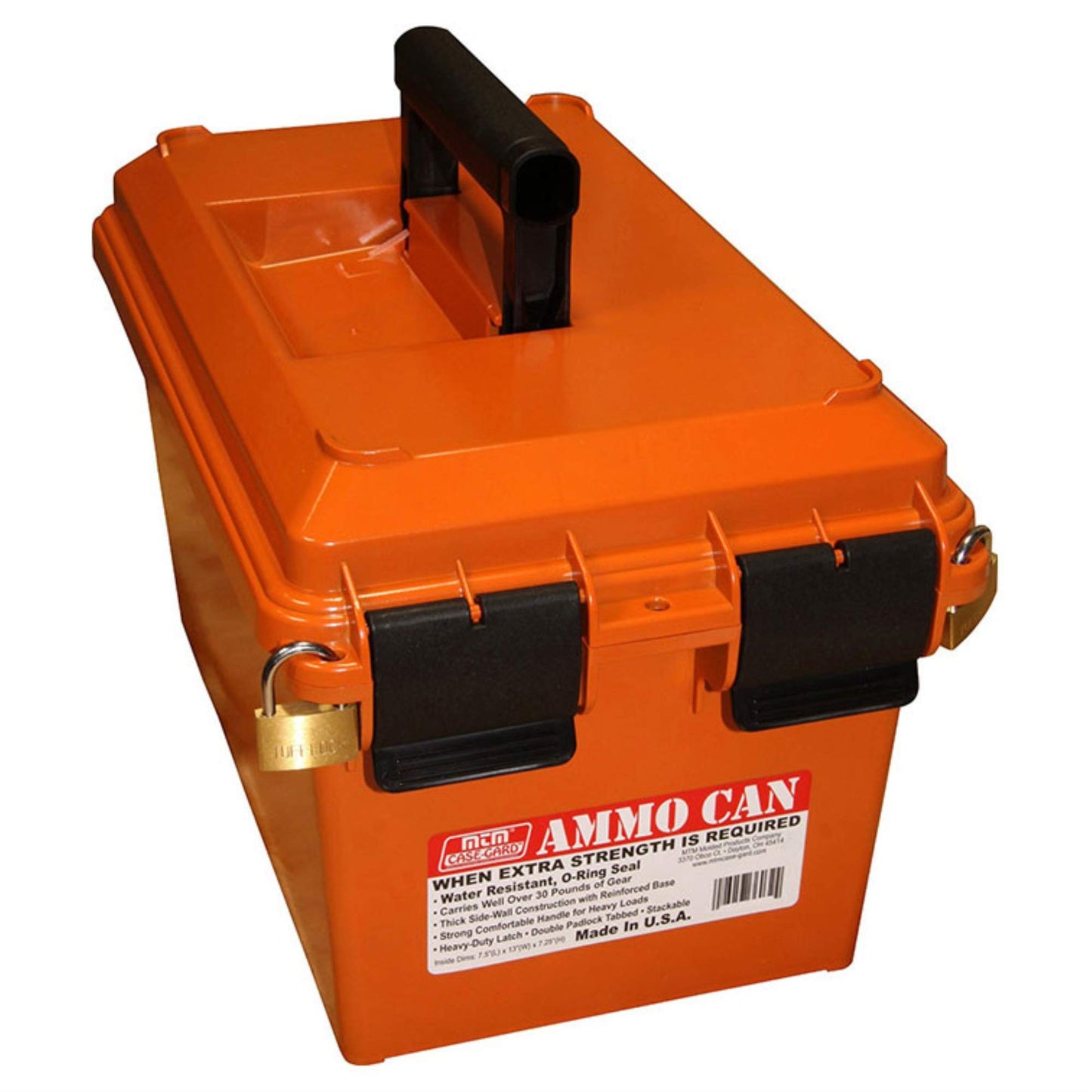 MTM AC35 Ammo Can, Dry Storage Emergency Marine Box, USA Made, Orange