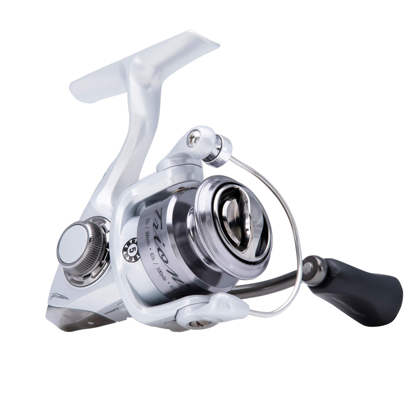 Pflueger Trion Spinning Reel Size 20 Fishing Reel, Right/Left Handle Position, Graphite Body and Rotor, Corrosion-Resistant, Aluminum Spool, Front Drag System,Silver