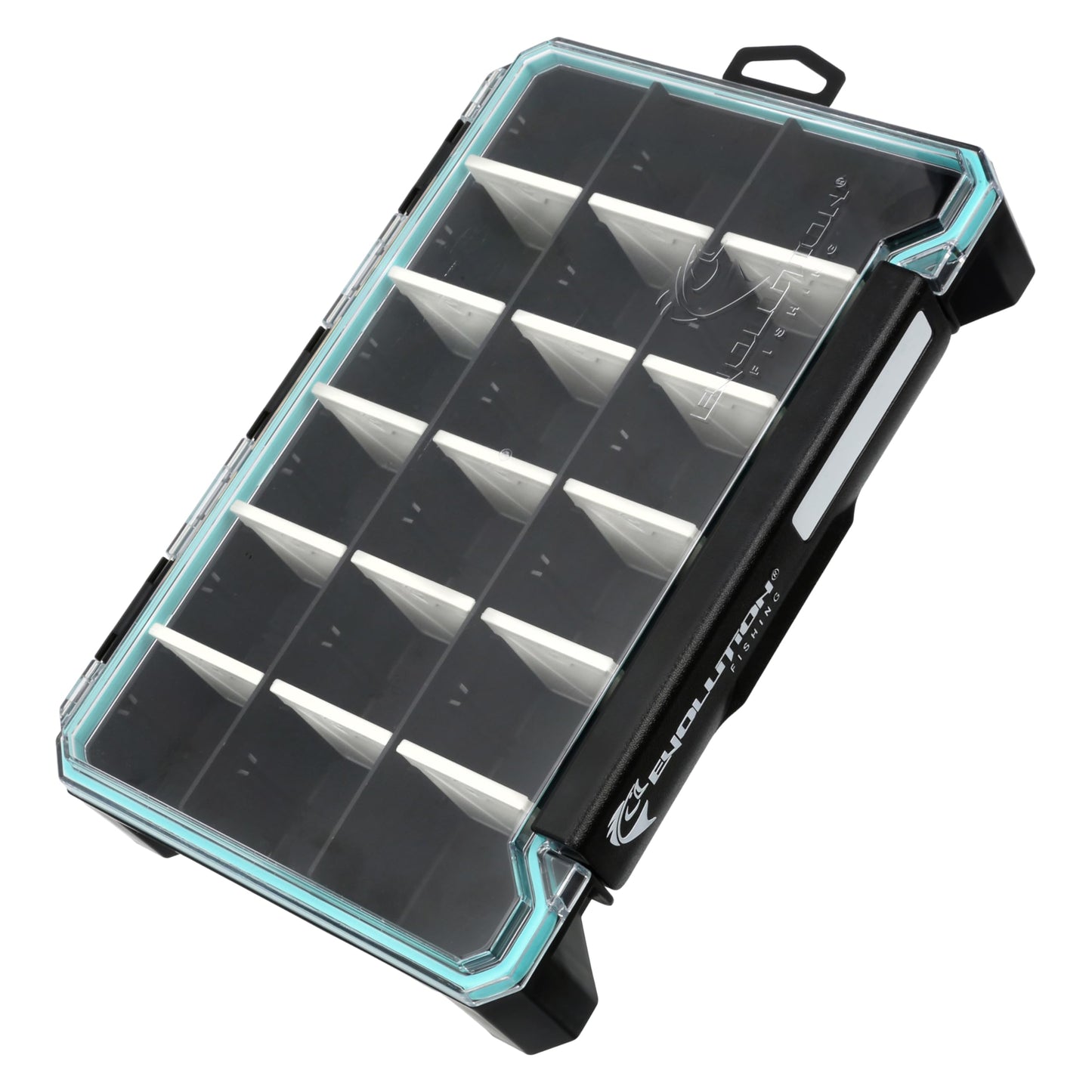 Evolution Fishing BallistiX 3.6 Tackle Tray - Waterproof, Anti-Corrosion, Single Latch, Clear Lid, Lure Box, Tackle Storage Box, Removable Dividers