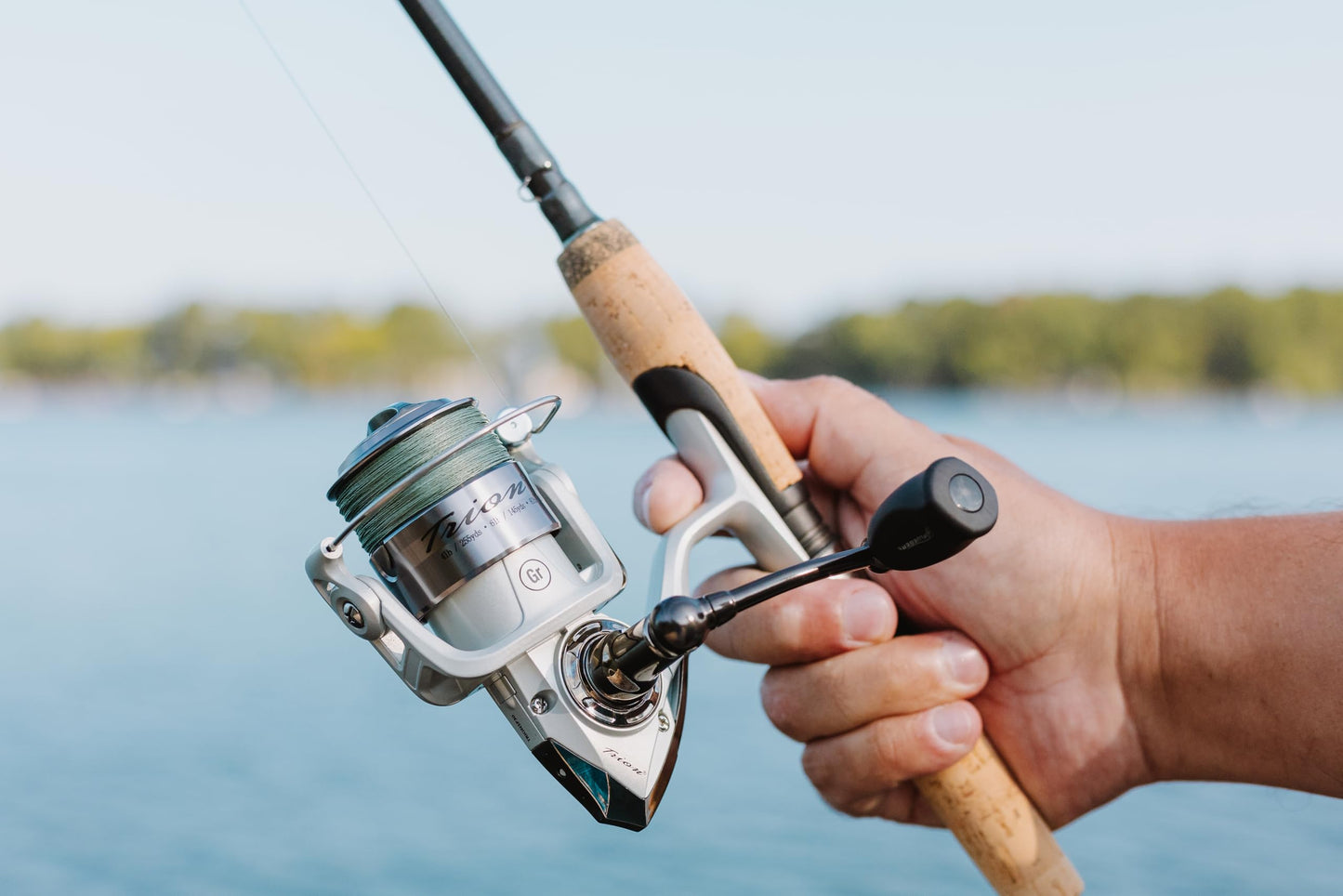 Pflueger Trion Spinning Reel Size 20 Fishing Reel, Right/Left Handle Position, Graphite Body and Rotor, Corrosion-Resistant, Aluminum Spool, Front Drag System,Silver