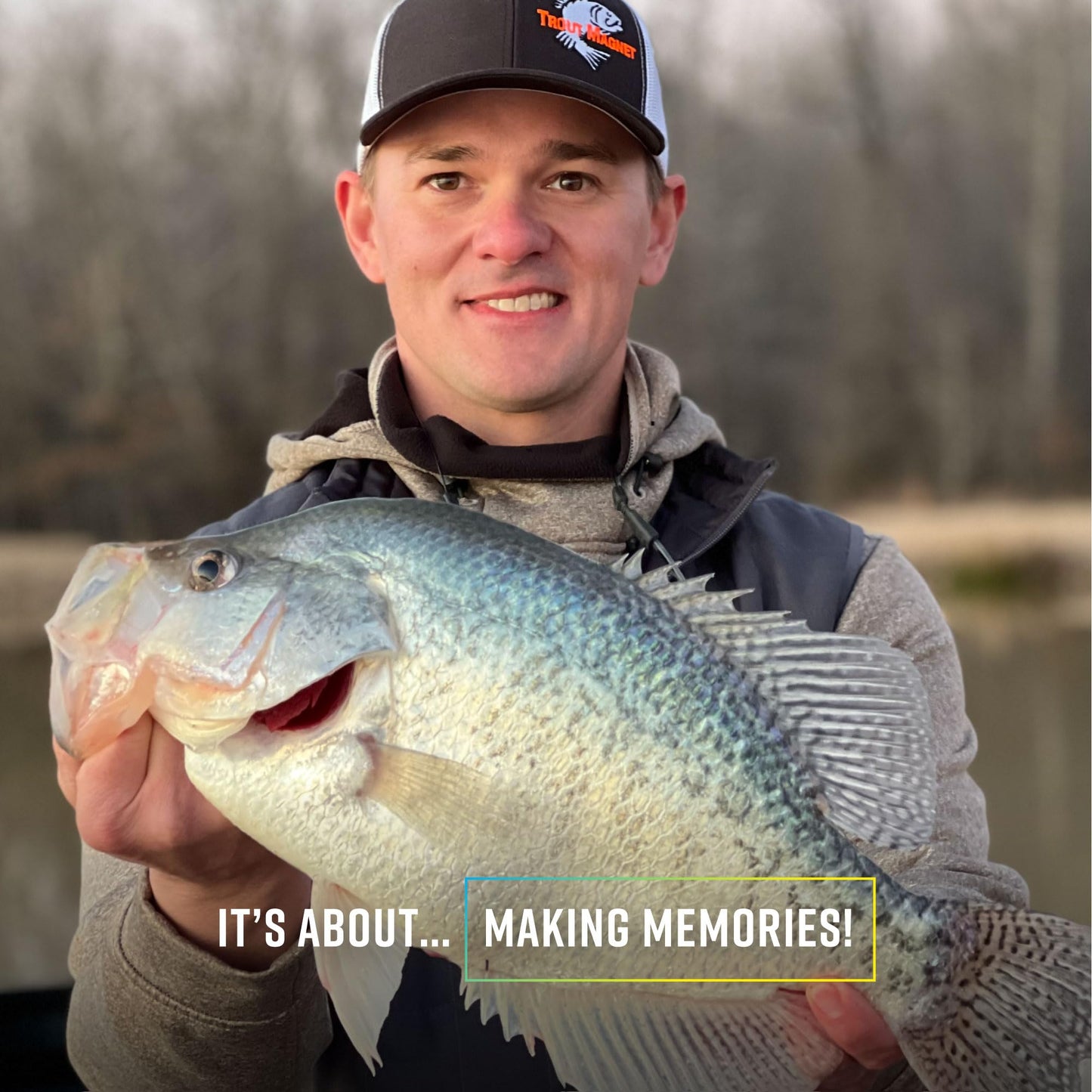Trout Magnet 82 Piece Panfish Magnet Kit, with A Longer Shad Dart Hook, Includes 70 Split Tail Grub Bodies, 12 Black Size 8 Mustad Hooks, Catches All Types of Fish