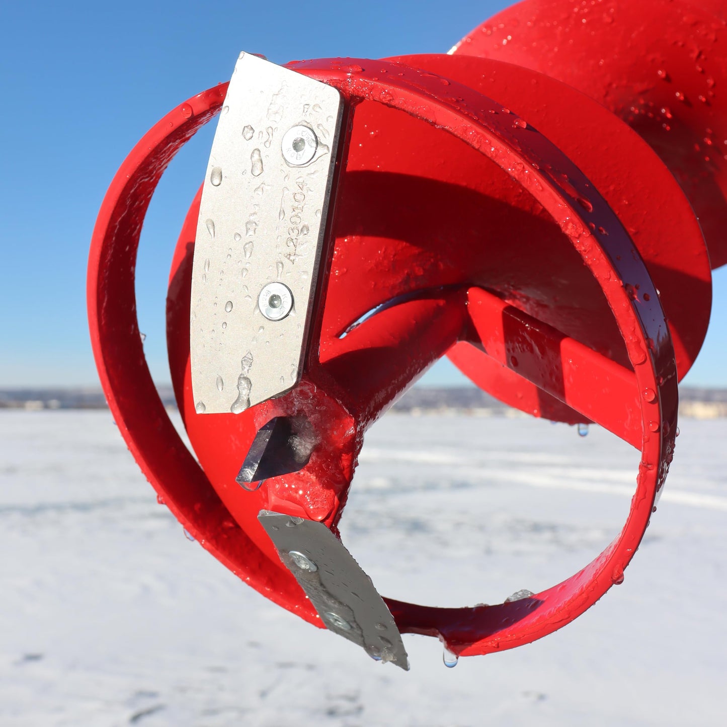 Eskimo® Redneck™ Bit, Drill-Adaptive Ice Fishing Auger, 8-inch, Centering Point, Red, 45601