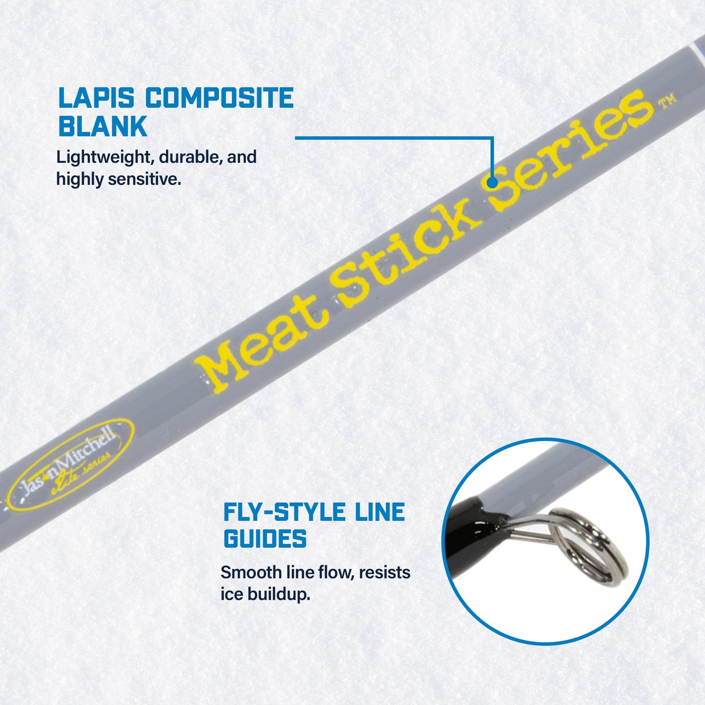 CLAM Jason Mitchell Meat Stick Ice Combo Ice Rod and Reel