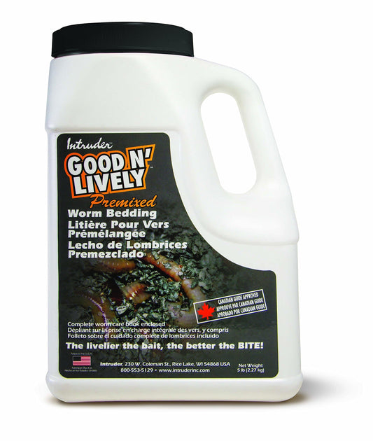 INTRUDER Good N' Lively Premixed Worm Bedding, 5-Pound Container