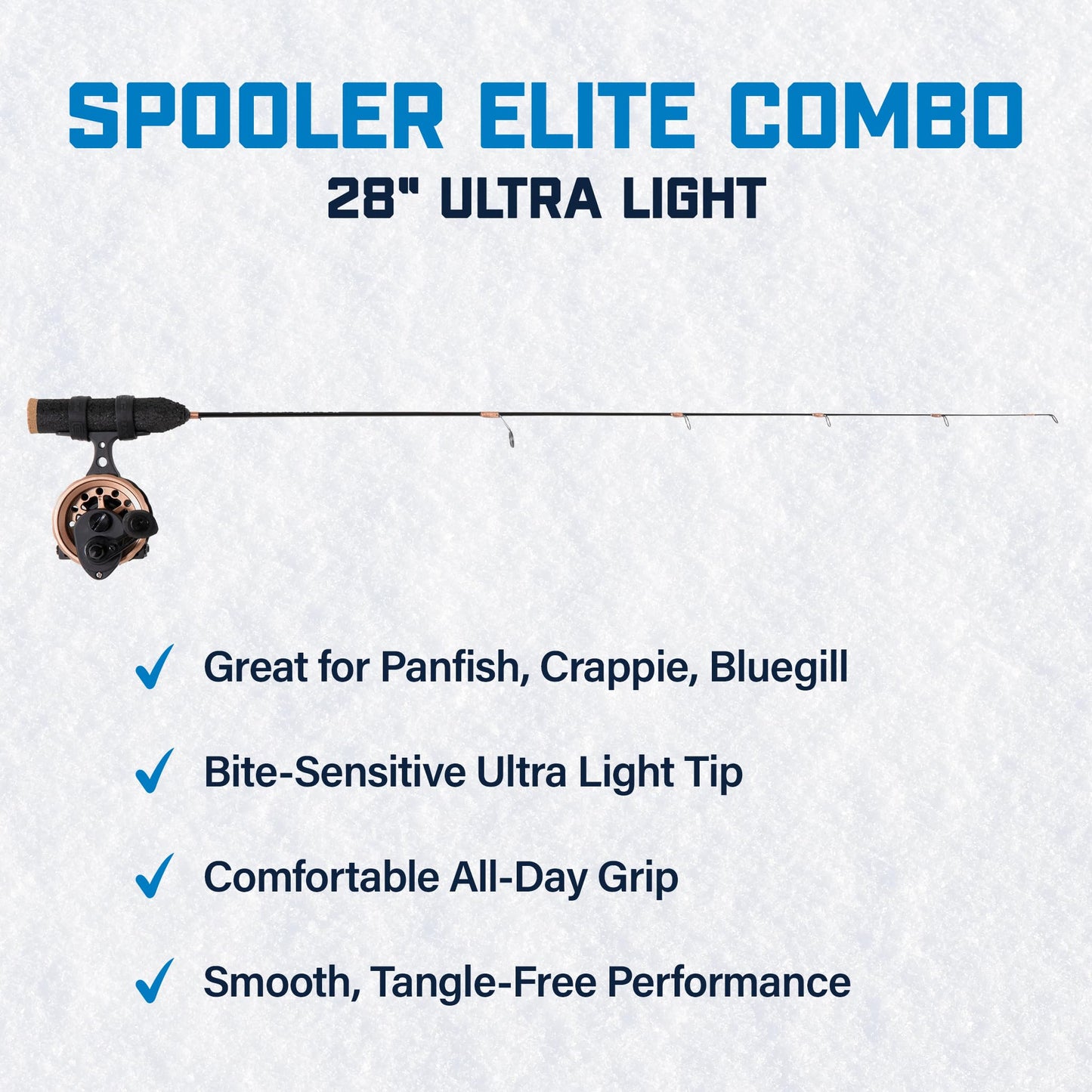 CLAM Spooler Elite Ice Fishing Combo 28" UL