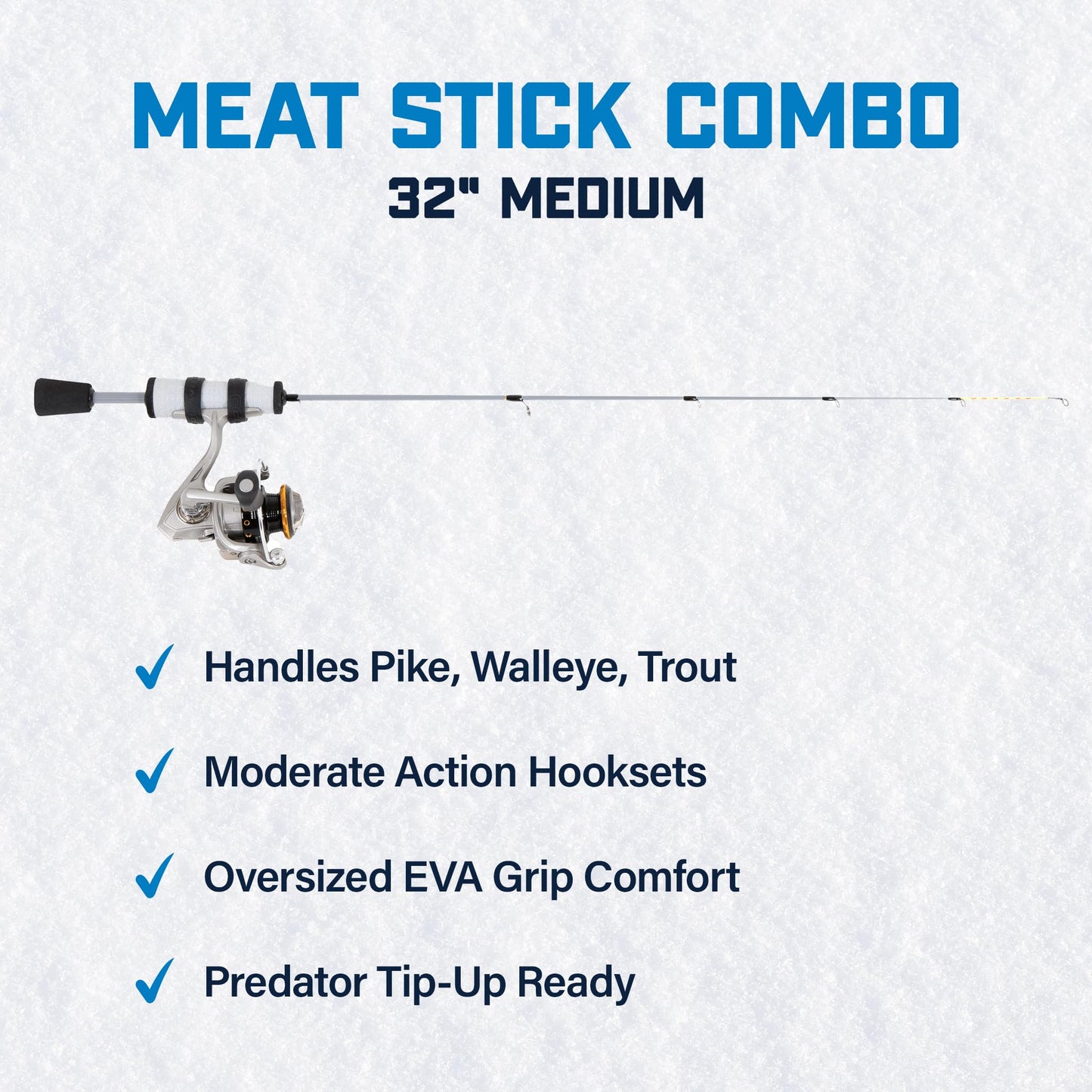 CLAM Jason Mitchell Meat Stick Ice Combo Ice Rod and Reel