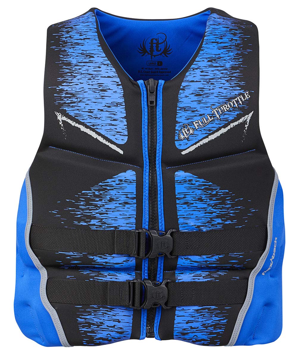 Full Throttle Men's Rapid Dry Flex-Back Life Jacket | USCG Approved Vest