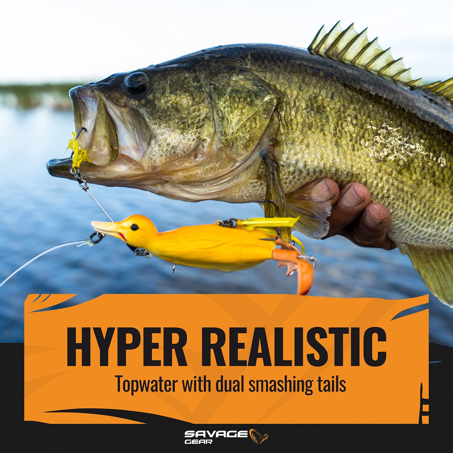 Savage Gear 3D Duck Fishing Bait, 4 1/4 oz, Adult Mallard, Realistic Contours, Colors & Movement, Durable ABS Construction, Versatile Rigging Options, Dual Smash Tails, Dual Treble Hook Configuration