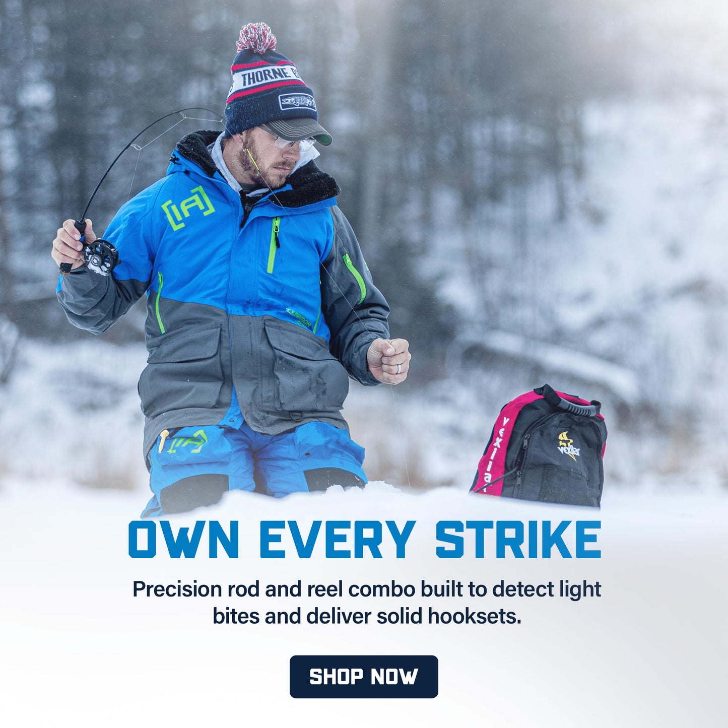 CLAM Spooler Elite Ice Fishing Combo 28" UL