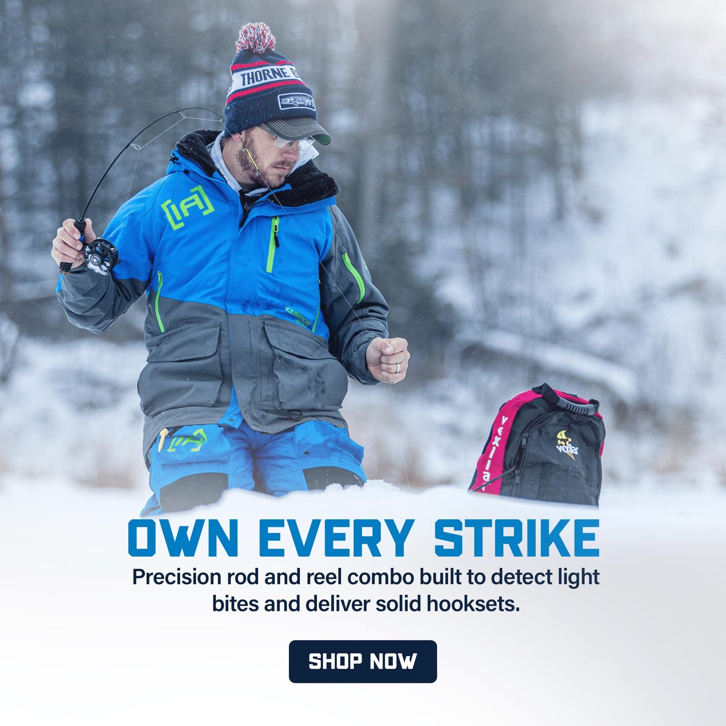 CLAM Jason Mitchell Meat Stick Ice Combo Ice Rod and Reel