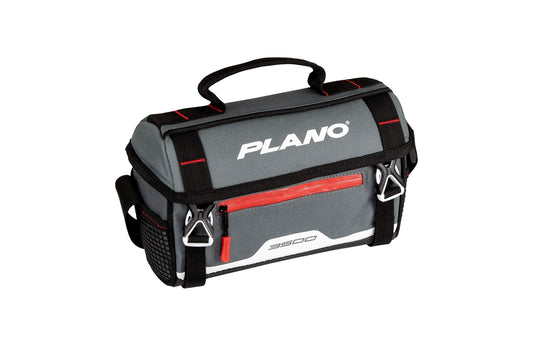 Plano Weekend Series 3500 Softsider Tackle Bag, Gray Fabric, Includes 2 3500 Stowaway Storage Boxes, Soft Fishing Tackle Bag for Baits & Lures, Water-Resistant