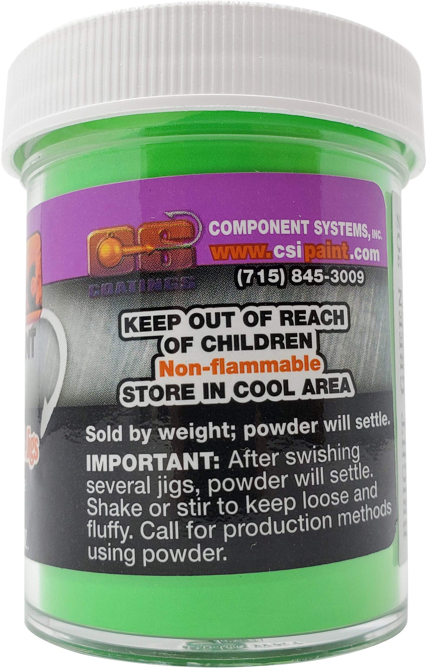 Pro-Tec Powder Paint 2 oz Jar ( Bright Green )