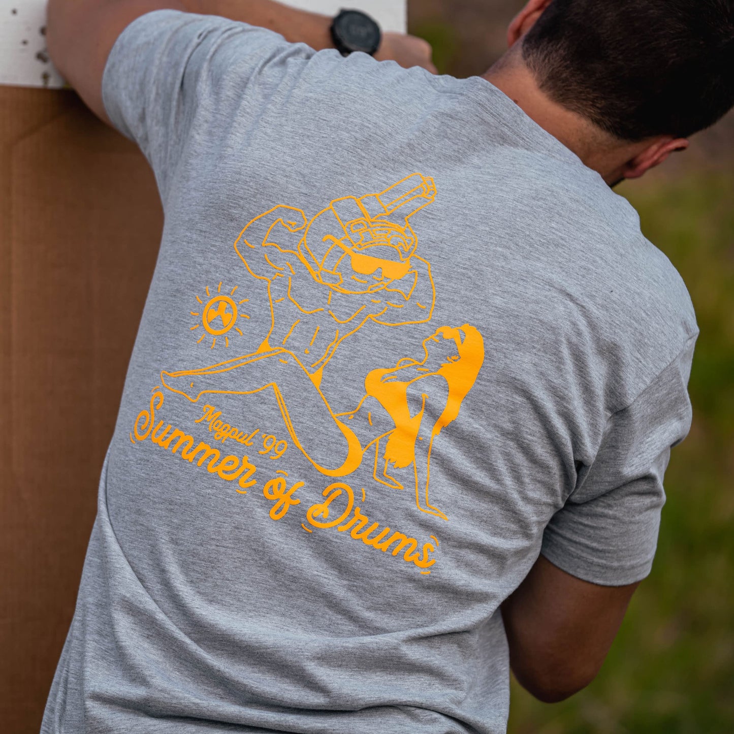 Magpul Blend Crew Neck Short Sleeve T-Shirt for Men, Summer of Drums Athletic Heather, X-Large