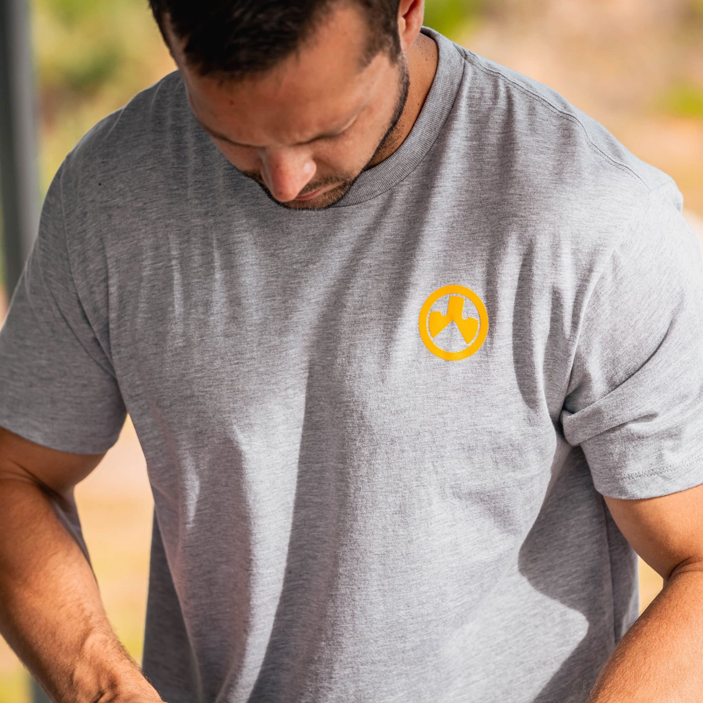 Magpul Blend Crew Neck Short Sleeve T-Shirt for Men, Summer of Drums Athletic Heather, X-Large