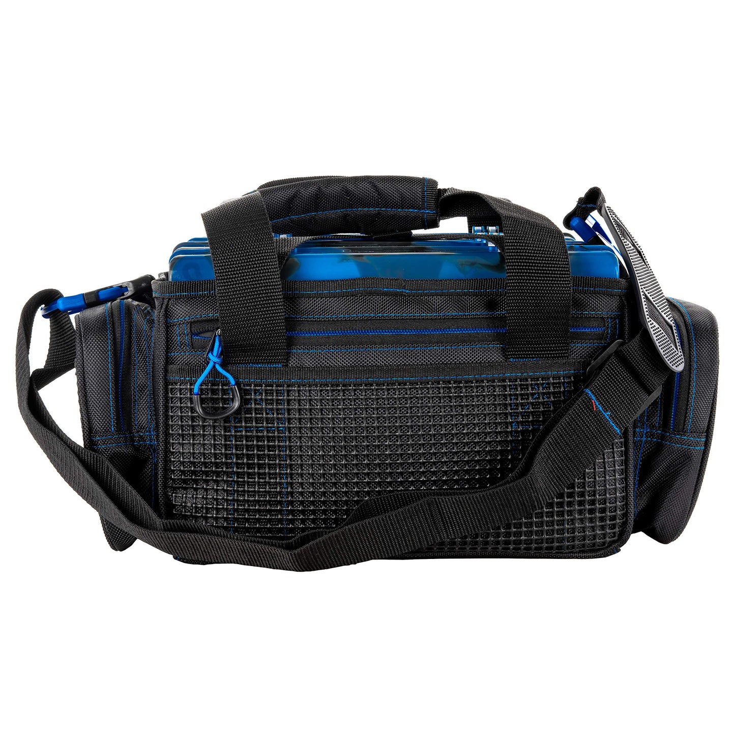 Evolution Outdoor Drift Series Topless Horizontal Tackle Bag – Outdoor Rucksack w/ 5 Fishing Tackle Trays, Padded Handle and Shoulder Strap, Plier Holster, Tackle Carrying Case