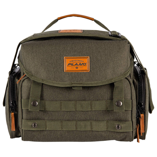 Plano A-Series 3600 2.0 Tackle Bag, Forest Green, Includes 4 Clear 3600 StowAway Utility Boxes, Fishing Bag with Tackle Boxes for Baits and Lures, MOLLE Attachments