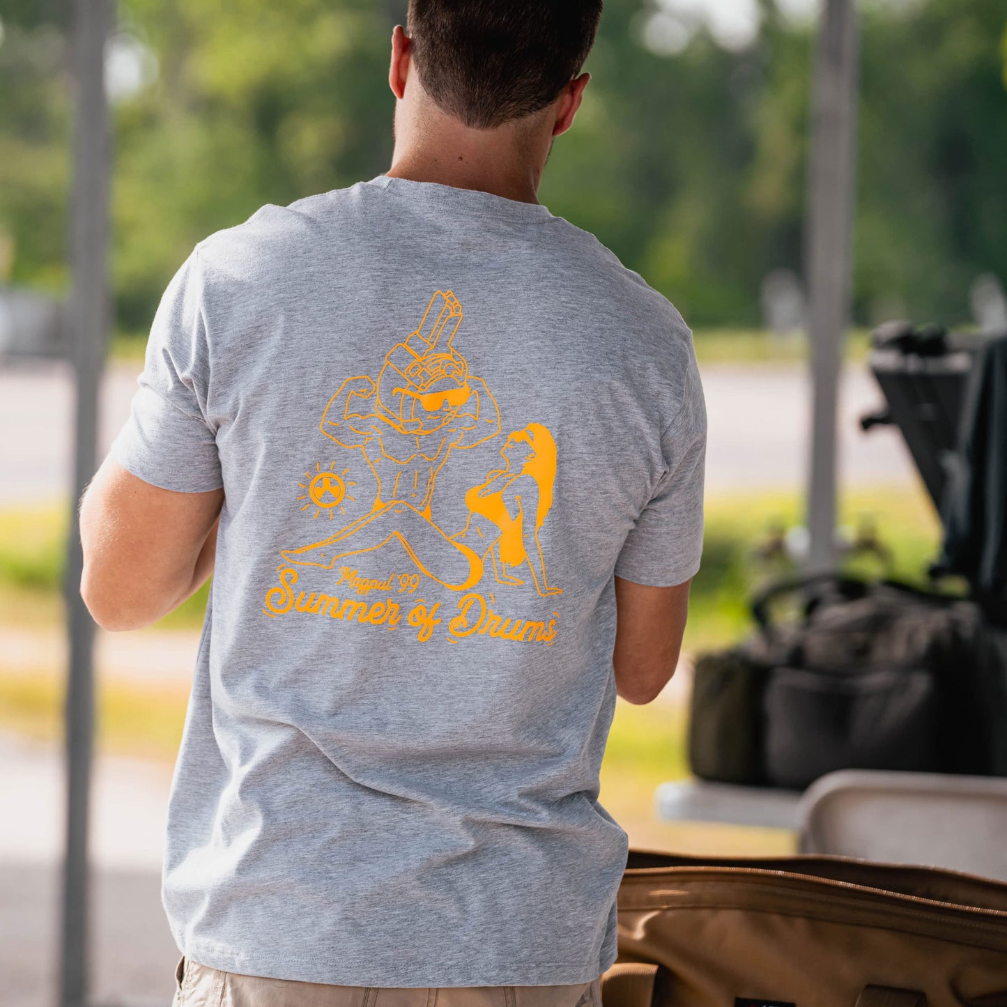 Magpul Blend Crew Neck Short Sleeve T-Shirt for Men, Summer of Drums Athletic Heather, X-Large