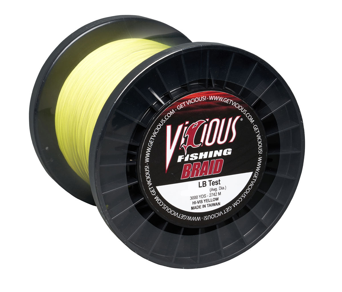 Vicious Standard Yellow Braid - 30 Lb Test