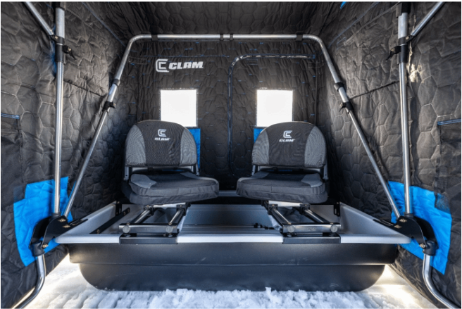 Clam Yukon XT Thermal 2-Person Flip-Over Ice Fishing Shelter