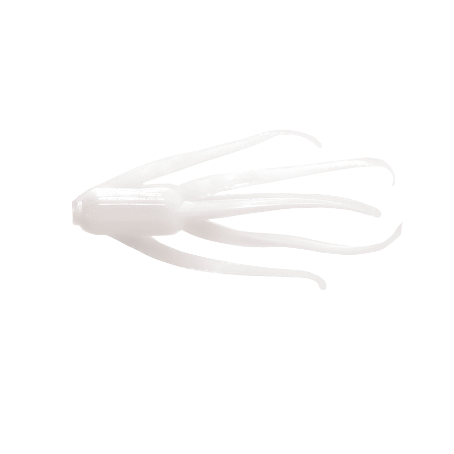 Clam Maki Water Spider soft plastic bait in Glow
