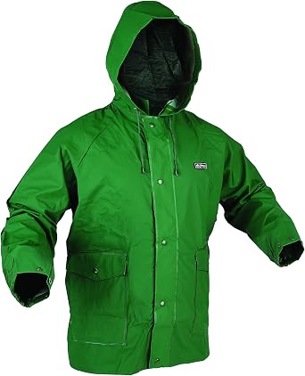 Onyx 508100 rain suit hooded jacket in Spruce Green, Medium