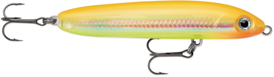 Rapala Skitter V SKV10 topwater lure in Bone Chartreuse, 4 in