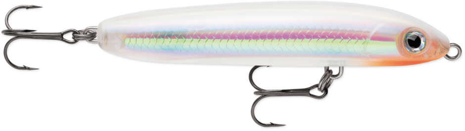 Rapala Skitter V 10 topwater lure in Glass Ghost, 4 inch
